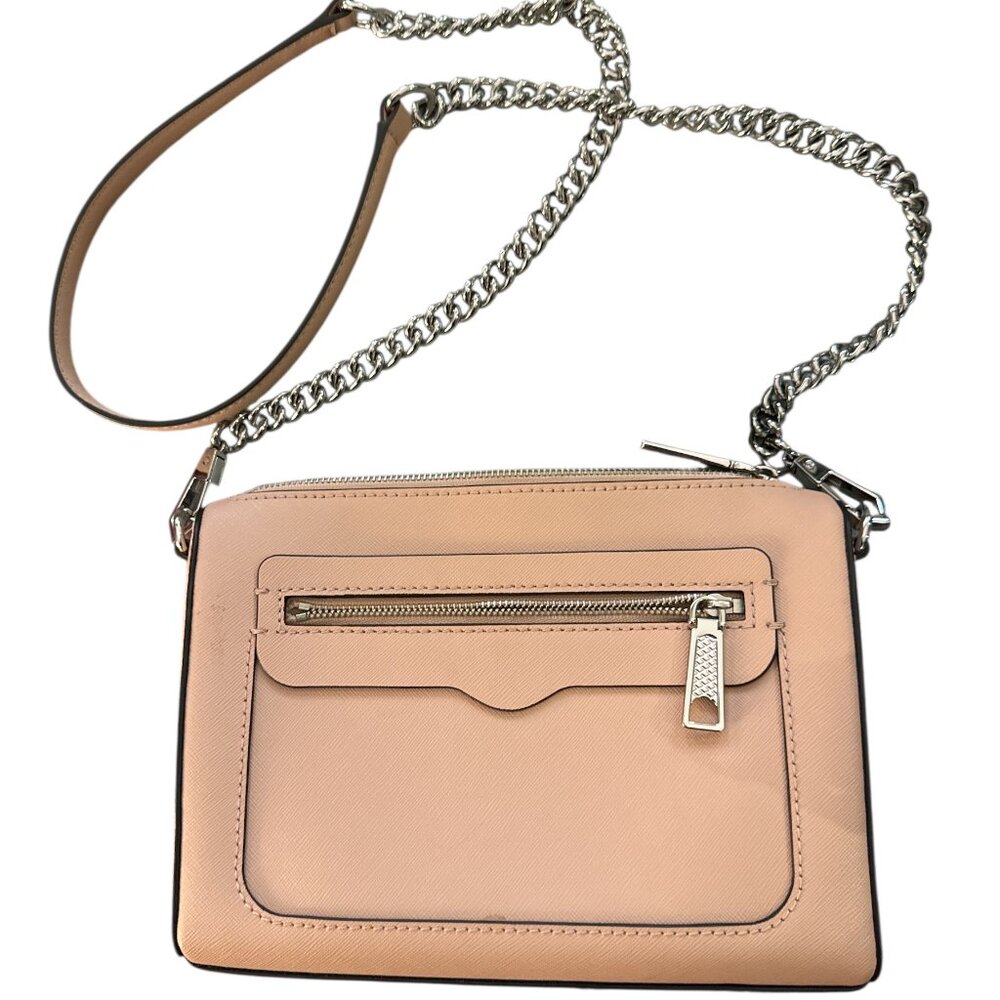 Rebecca Minkoff Blush Saffiano Leather Chain Bag
